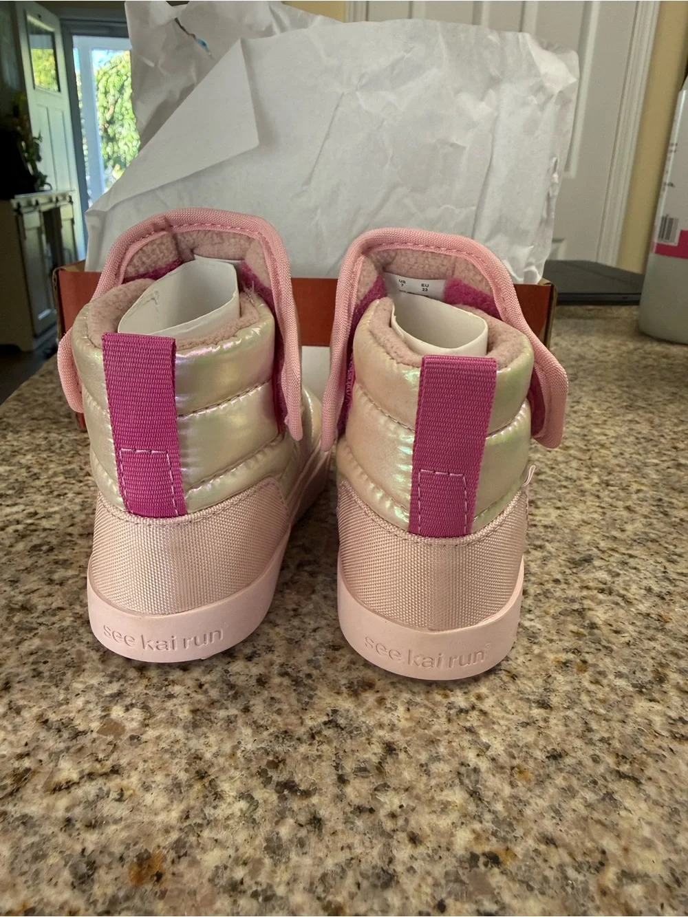 BNIB! See Kai Run Teddy Boots - Girls size 7 pink boots - insulated boots